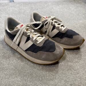 New Balance Mens 237 Low Top Sneakers Marblehead Gray Navy Sz 15 Suede Leather